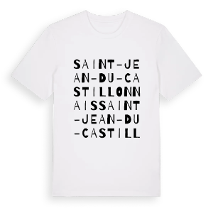 Saint-Jean-du-Castillonnais ordlek t-shirt – ekologisk bomull t-shirt från Pinshirt