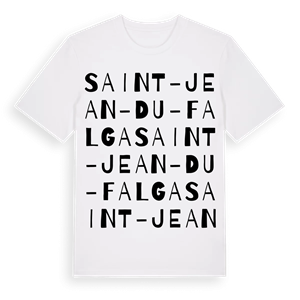 Saint-Jean-du-Falga ordlek t-shirt – ekologisk bomull t-shirt från Pinshirt