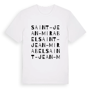 Saint-Jean-Mirabel ordlek t-shirt – ekologisk bomull t-shirt från Pinshirt