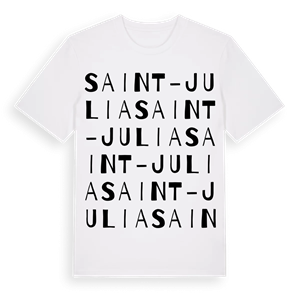 Saint-Julia ordlek t-shirt – ekologisk bomull t-shirt från Pinshirt