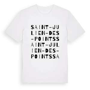 Saint-Julien-des-Points ordlek t-shirt – ekologisk bomull t-shirt från Pinshirt