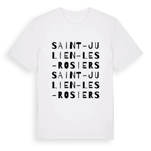 Saint-Julien-les-Rosiers ordlek t-shirt – ekologisk bomull t-shirt från PinShirt