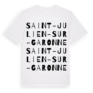 Saint-Julien-sur-Garonne ordlek t-shirt – ekologisk bomull t-shirt från Pinshirt
