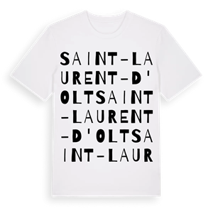 Saint-Laurent-d'Olt ordlek t-shirt – ekologisk bomull t-shirt från Pinshirt