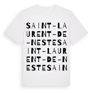 Saint-Laurent-de-Neste ordlek t-shirt – ekologisk bomull t-shirt från Pinshirt