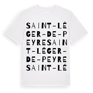 Saint-Léger-de-Peyre ordlek t-shirt – ekologisk bomull t-shirt från Pinshirt