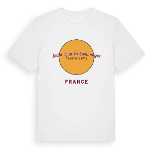 Saint-Loup-en-Comminges cirkel t-shirt – ekologisk bomull t-shirt från Pinshirt
