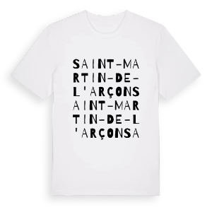Saint-Martin-de-l'Arçon ordlek t-shirt – ekologisk bomull t-shirt från Pinshirt