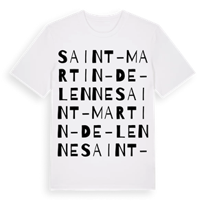 Saint-Martin-de-Lenne ordlek t-shirt – ekologisk bomull t-shirt från Pinshirt