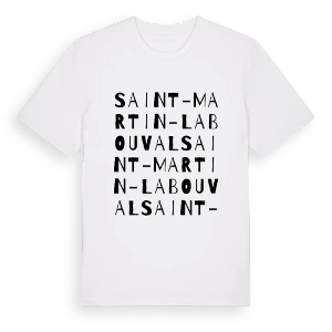 Saint-Martin-Labouval ordlek t-shirt – ekologisk bomull t-shirt från Pinshirt