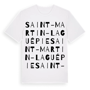 Saint-Martin-Laguépie ordlek t-shirt – ekologisk bomull t-shirt från Pinshirt