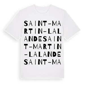 Saint-Martin-Lalande ordlek t-shirt – ekologisk bomull t-shirt från Pinshirt