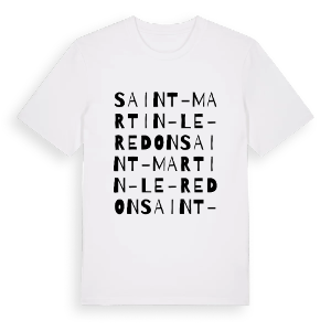 Saint-Martin-le-Redon ordlek t-shirt – ekologisk bomull t-shirt från Pinshirt