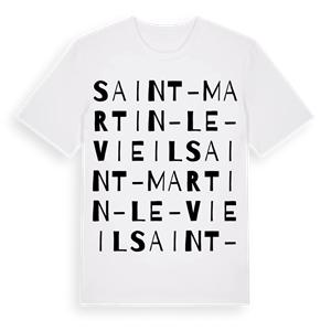 Saint-Martin-le-Vieil ordlek t-shirt – ekologisk bomull t-shirt från Pinshirt