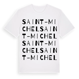 Saint-Michel ordlek t-shirt – ekologisk bomull t-shirt från Pinshirt