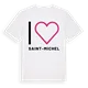 Jag älskar Saint-Michel t-shirt stort tryck