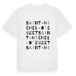 Saint-Michel-d'Euzet ordlek t-shirt – ekologisk bomull t-shirt från Pinshirt