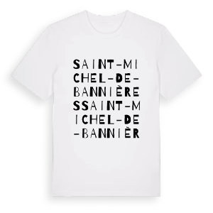 Saint-Michel-de-Bannières ordlek t-shirt – ekologisk bomull t-shirt från Pinshirt