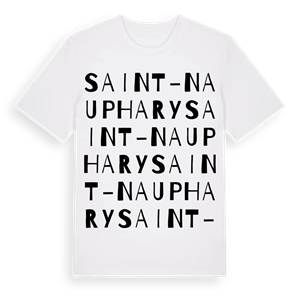 Saint-Nauphary ordlek t-shirt – ekologisk bomull t-shirt från Pinshirt
