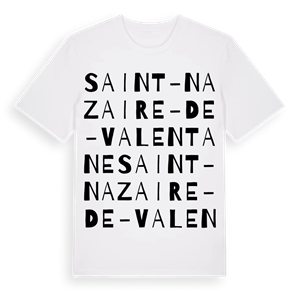 Saint-Nazaire-de-Valentane ordlek t-shirt – ekologisk bomull t-shirt från Pinshirt