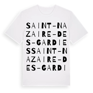 Saint-Nazaire-des-Gardies ordlek t-shirt – ekologisk bomull t-shirt från Pinshirt