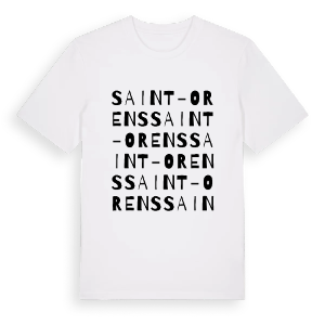 Saint-Orens ordlek t-shirt – ekologisk bomull t-shirt från Pinshirt