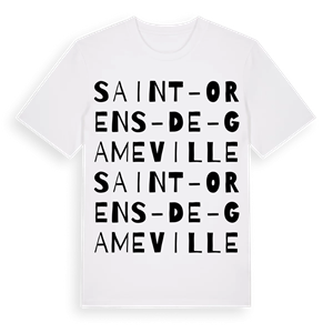 Saint-Orens-de-Gameville ordlek t-shirt – ekologisk bomull t-shirt från Pinshirt
