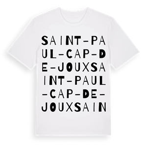 Saint-Paul-Cap-de-Joux ordlek t-shirt – ekologisk bomull t-shirt från Pinshirt