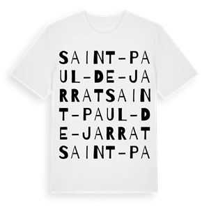 Saint-Paul-de-Jarrat ordlek t-shirt – ekologisk bomull t-shirt från Pinshirt