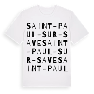 Saint-Paul-sur-Save ordlek t-shirt – ekologisk bomull t-shirt från Pinshirt