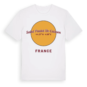 Saint-Paulet-de-Caisson cirkel t-shirt – ekologisk bomull t-shirt från Pinshirt