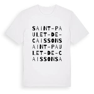 Saint-Paulet-de-Caisson ordlek t-shirt – ekologisk bomull t-shirt från Pinshirt