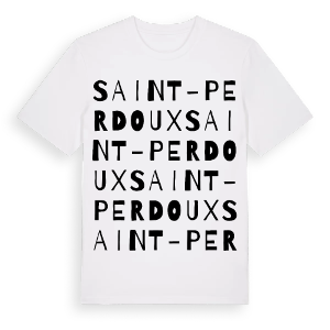 Saint-Perdoux ordlek t-shirt – ekologisk bomull t-shirt från Pinshirt
