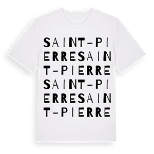 Saint-Pierre ordlek t-shirt – ekologisk bomull t-shirt från Pinshirt