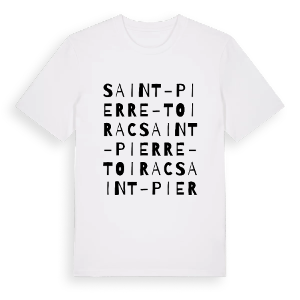 Saint-Pierre-Toirac ordlek t-shirt – ekologisk bomull t-shirt från Pinshirt