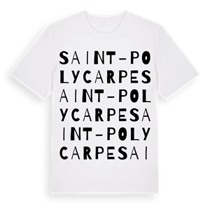 Saint-Polycarpe ordlek t-shirt – ekologisk bomull t-shirt från Pinshirt