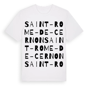 Saint-Rome-de-Cernon ordlek t-shirt – ekologisk bomull t-shirt från Pinshirt
