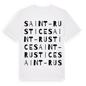 Saint-Rustice ordlek t-shirt – ekologisk bomull t-shirt från Pinshirt