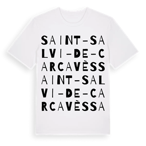 Saint-Salvi-de-Carcavès ordlek t-shirt – ekologisk bomull t-shirt från Pinshirt