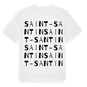 Saint-Santin ordlek t-shirt – ekologisk bomull t-shirt från Pinshirt
