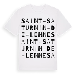 Saint-Saturnin-de-Lenne ordlek t-shirt – ekologisk bomull t-shirt från Pinshirt
