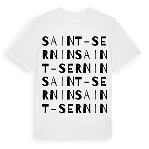Saint-Sernin ordlek t-shirt – ekologisk bomull t-shirt från Pinshirt