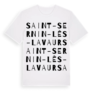 Saint-Sernin-lès-Lavaur ordlek t-shirt – ekologisk bomull t-shirt från Pinshirt