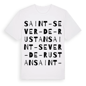 Saint-Sever-de-Rustan ordlek t-shirt – ekologisk bomull t-shirt från Pinshirt