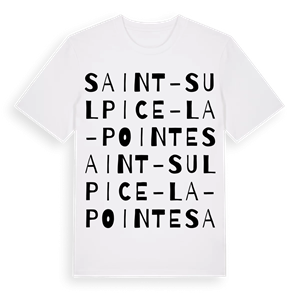 Saint-Sulpice-la-Pointe ordlek t-shirt – ekologisk bomull t-shirt från Pinshirt
