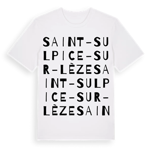 Saint-Sulpice-sur-Lèze ordlek t-shirt – ekologisk bomull t-shirt från Pinshirt