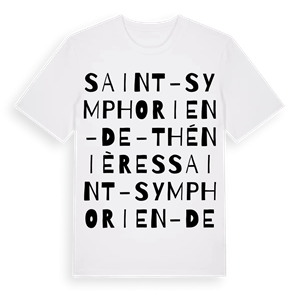 Saint-Symphorien-de-Thénières ordlek t-shirt – ekologisk bomull t-shirt från Pinshirt