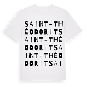 Saint-Théodorit ordlek t-shirt – ekologisk bomull t-shirt från Pinshirt