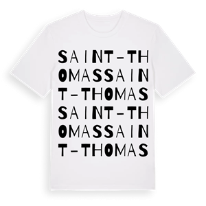 Saint-Thomas ordlek t-shirt – ekologisk bomull t-shirt från Pinshirt