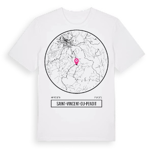 Saint-Vincent-du-Pendit t-shirt – ekologisk bomull t-shirt från Pinshirt